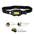 Linterna Led Frontal Cabeza Ajustable 120 Lumenes 3 Modos, Cinta Ajustable, 3 Baterias AAA Incluidas