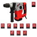 Martillo Perforador SDS PLUS 1.500 Watt. Con Accesorios y Maletin