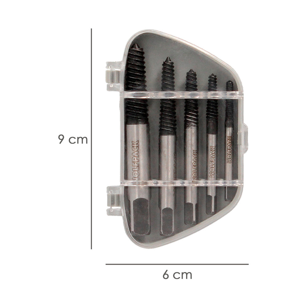 Juego Extractores Conicos Para Tornillos (5 Piezas)