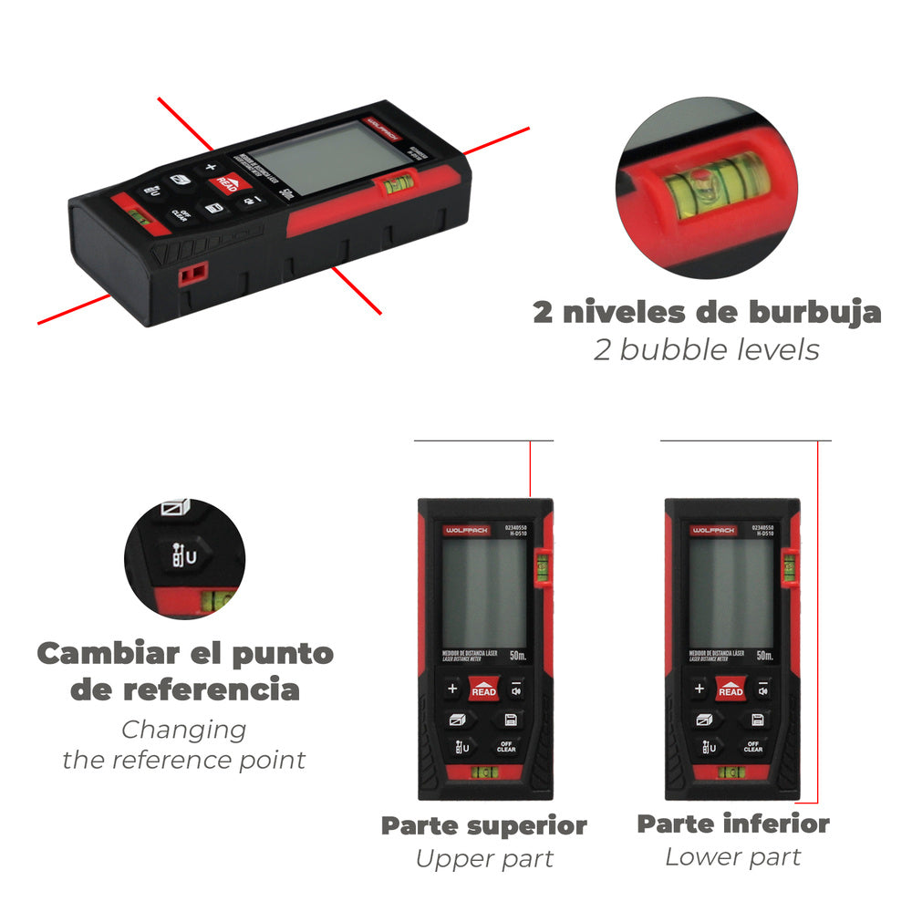 PACK MEDICIÓN LÁSER 50 M + TRÍPODE UNIVERSAL