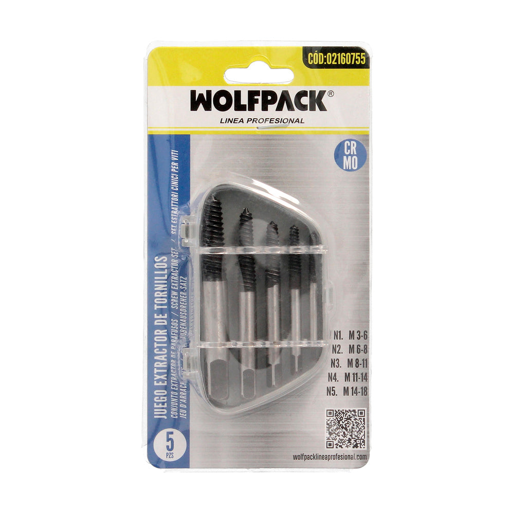 Juego Extractores Conicos Para Tornillos (5 Piezas)