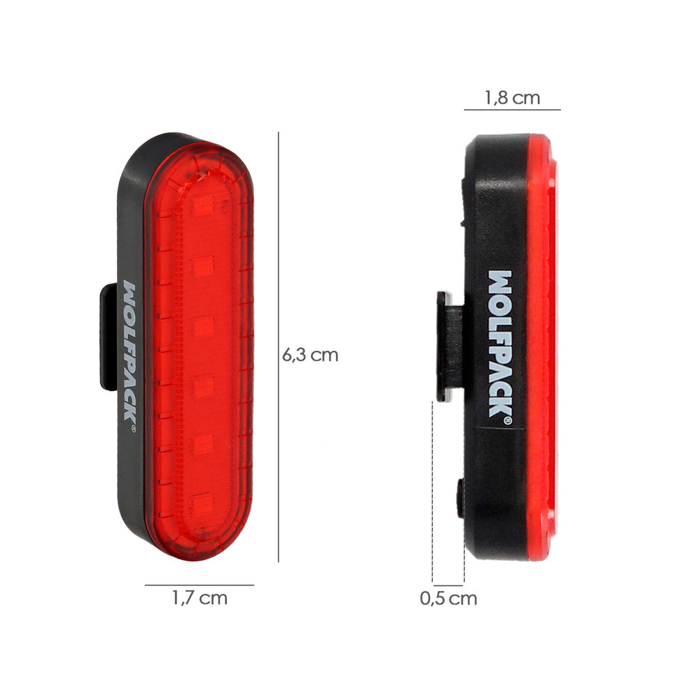 Pack Luces LED Bici / Patinete – Delantera 400 lm + Trasera 100 lm