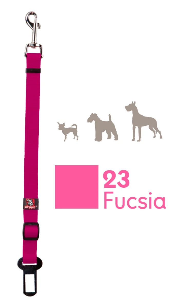 Cinturón de Seguridad para Perro Ajustable 43–70 cm – Fucsia